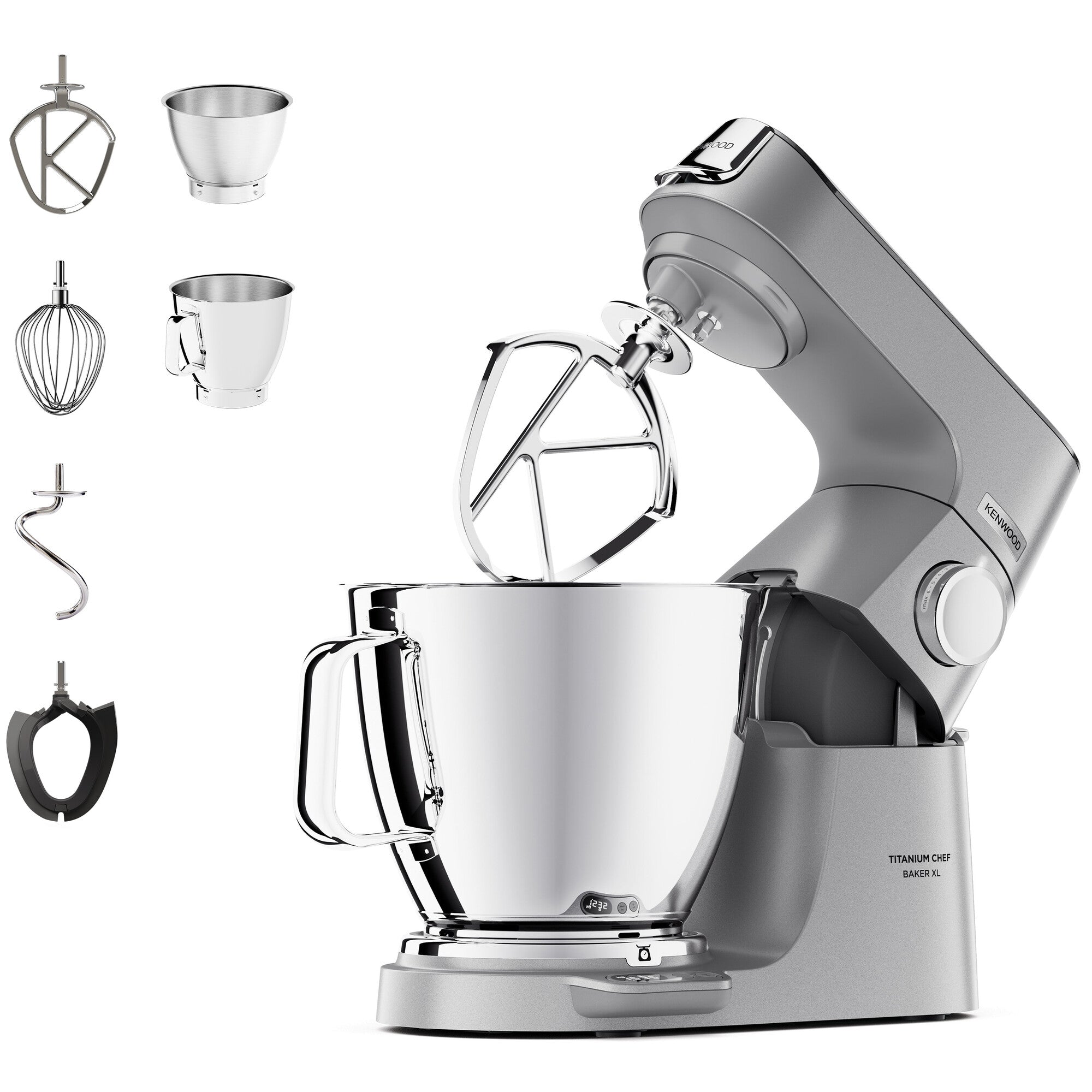 未使用ケンウッド スタンドミキサー Titanium Chef Baker XL Kenwood - Titanium Chef Baker XL Stand Mixer 1200W - KVL85.004SI