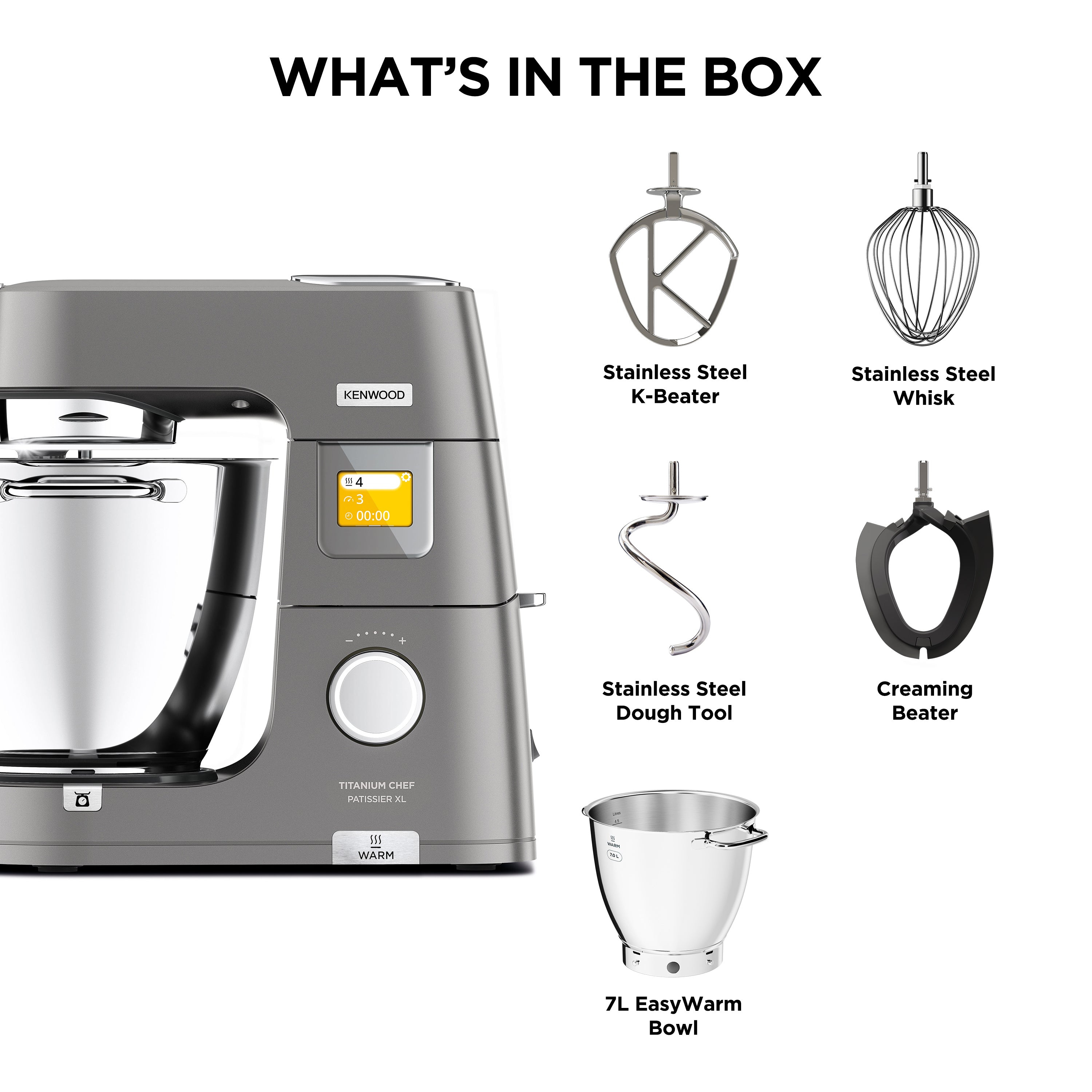 Kenwood - Chef Patissier XL Stand Mixer 1700W - KWL90.004SI