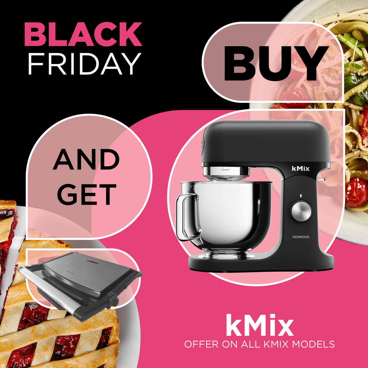 Kenwood - kMix Stand Mixer - Matt Black - KMX751ABK– Kenwood South